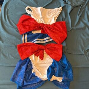 Sailor Moon Vibrant Red and Blue Costume with Bows
